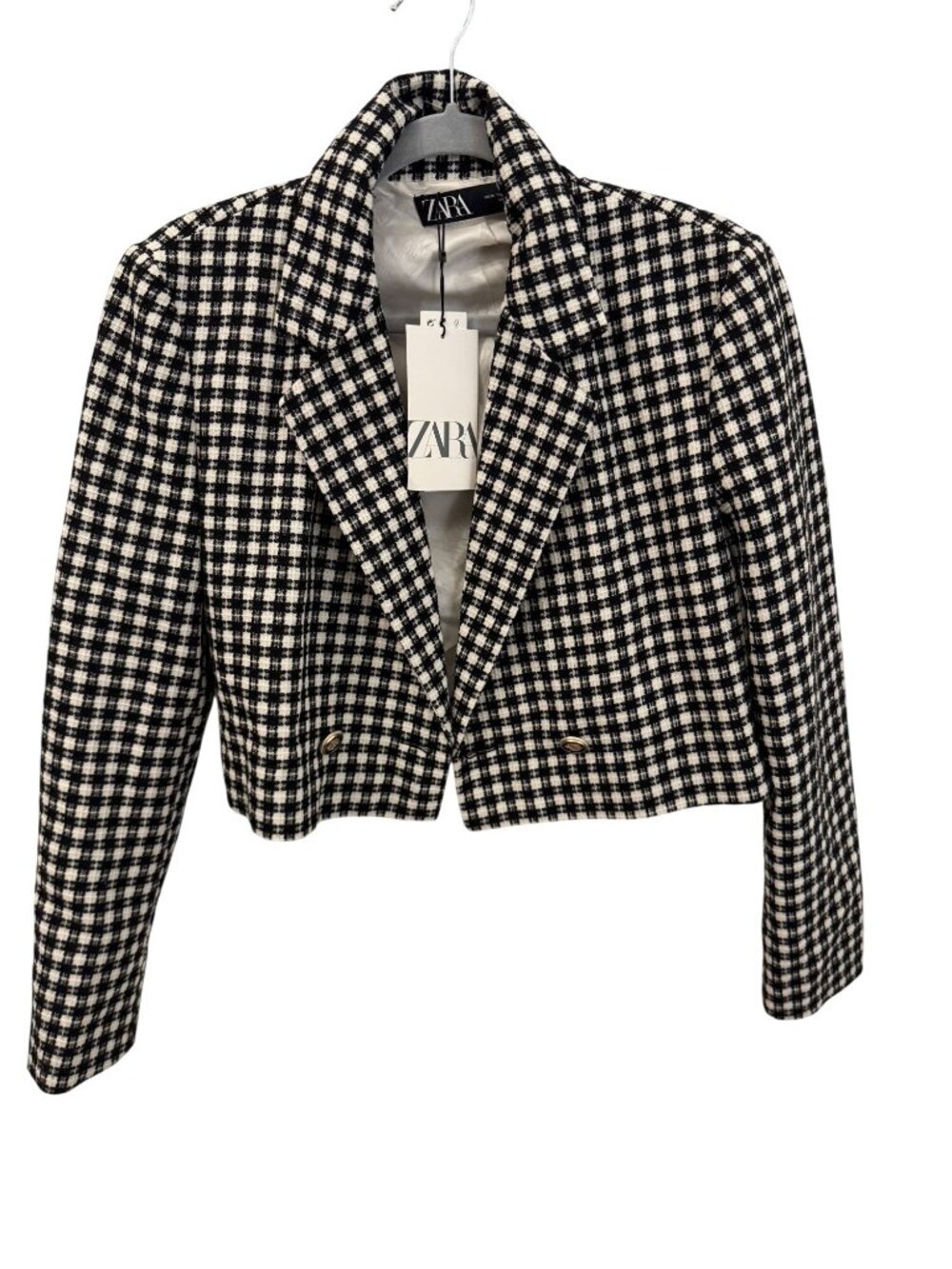 NWT Zara black and white blazer size M
